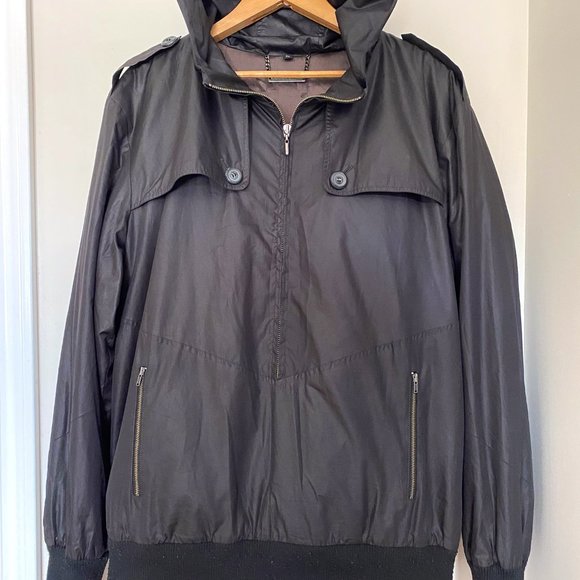 Quilted 3/4 zip pullover Hooded jacket - Picture 1 of 7